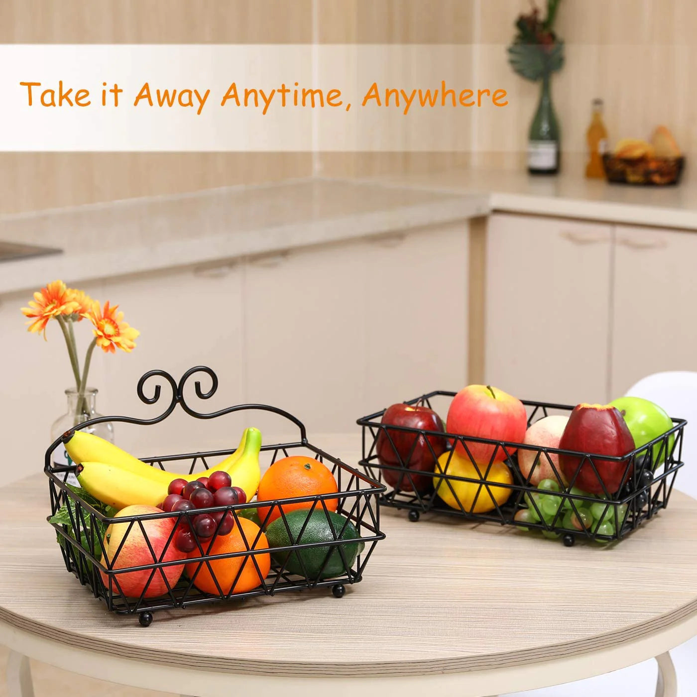 Regular Metal Fruit Basket, 2 Tier Metal Bread Basket, Portable Kitchen Storage Countertops Shelf Rack, Metal Black Fruit And Vegetable Storage Stand Regular Metal Fruit Basket, 2 Tier Metal Bread Basket, Portable Kitchen Storage Countertops Shelf Rack, Metal Black Fruit And Vegetable Storage Stand